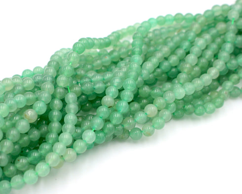 Green Aventurine Gemstone Beads, 6mm, Round